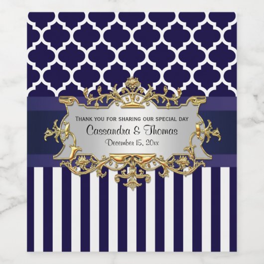 DIY & Wht/Stripe, Marokkaans etiket op de fles voo (Enkel label)