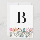 DIY Wildflower Event Letter Number Banner/Bunting Kaart (Voorkant)