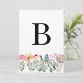DIY Wildflower Event Letter Number Banner/Bunting Kaart (Staand voorkant)