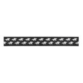 DIY Witte Race Paarden op elke kleur Grosgrain Lint (Voorkant)