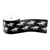 DIY Witte Race Paarden op elke kleur Grosgrain Lint (Spoel)