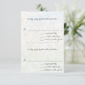 DIY You Cut & Score Peacock Feather Wedding RSVP (Staand voorkant)