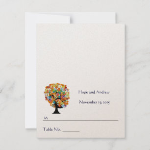 DIY You Score and Fold Tent Wedding Place Cards Kaart