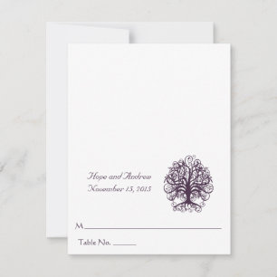 DIY You Score and Fold Tent Wedding Place Cards Kaart