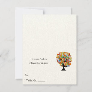 DIY You Score and Fold Tent Wedding Place Cards Kaart