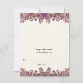 DIY You Score and Fold Tent Wedding Place Cards Kaart