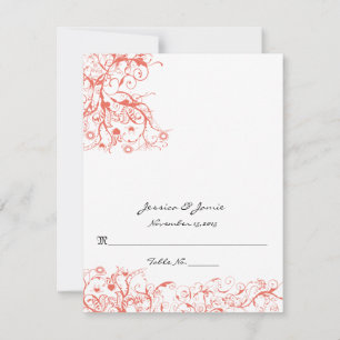 DIY You Score and Fold Tent Wedding Place Cards Kaart