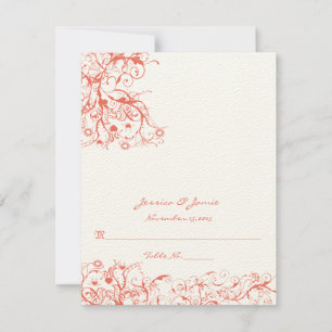 DIY You Score and Fold Tent Wedding Place Cards Kaart