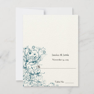 DIY You Score and Fold Tent Wedding Place Cards Kaart