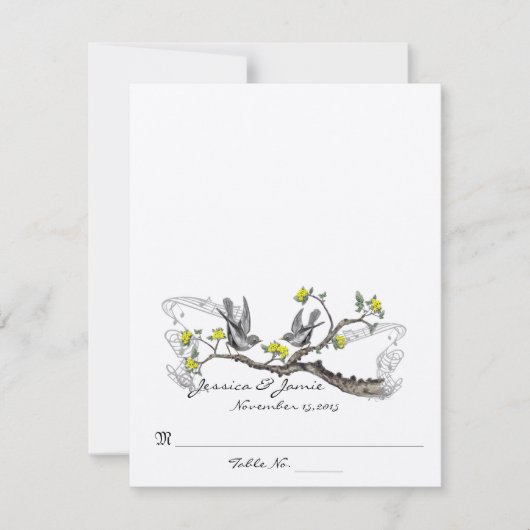 DIY You Score and Fold Tent Wedding Place Cards Kaart (Voorkant)