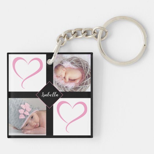 DIY Young Child Love Photos - Girl Sleutelhanger (Achterkant)