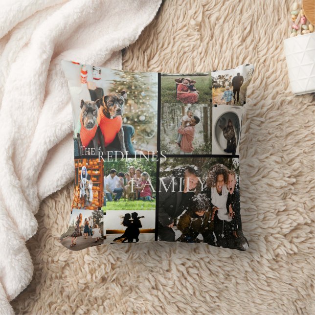 DIY YOUR | FAMILY Two Sided Family 10 Pictures Thr Kussen (Deken)