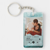 DIY Your Love Story: gepersonaliseerde acrylmuziek Sleutelhanger (Voorkant)