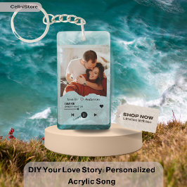 DIY Your Love Story: gepersonaliseerde acrylmuziek Sleutelhanger