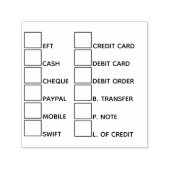 DIY Zakelijke bankoverschrijving betaalmethoden 12 Zelfinktende Stempel (Design)