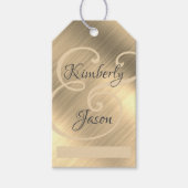 DIY Zijn/Haar scriptnamen, Tan/Grijs, Geel Goud Me Cadeaulabel (Voorkant)