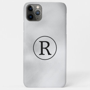 DIY zwart monogram in cirkel, grijs glas Case-Mate iPhone Case