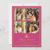 Diya Diwali-Wenskaart - Aangepaste kleur Kaart (Voorkant)