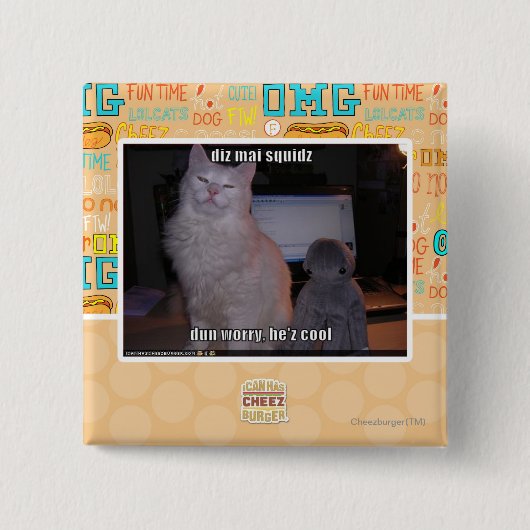 diz mai squidz vierkante button 5,1 cm (Voorkant)