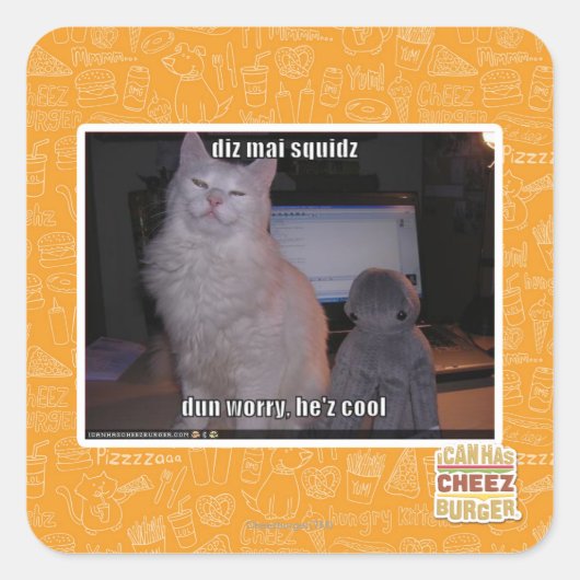 Diz Mai Squidz Vierkante Sticker (Voorkant)