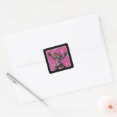 Diz the Robot Vierkante Sticker (Envelop)