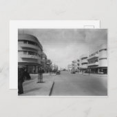 Dizengoff Street in Tel Aviv in de jaren dertig Briefkaart (Voorkant / Achterkant)