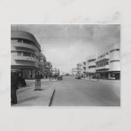 Dizengoff Street in Tel Aviv in de jaren dertig Briefkaart