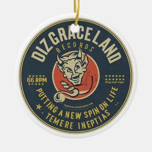 Dizgraceland Records Keramisch Ornament (Voorkant)