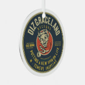 Dizgraceland Records (niet zo zwaar) Metalen Ornament (Voorkant Rechts)