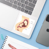 Dizygotische tweelingzwangerschap sticker (Laptop met iPhone)