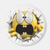 Dizzy 3D Emoji Round Magnet (Voorkant)