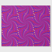 Dizzy daisies over magenta cadeaupapier (Vlak)