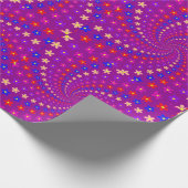 Dizzy daisies over magenta cadeaupapier (Hoek)