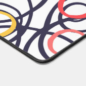 Dizzy Doodle Circles op wit Bureaumat (Hoek)