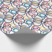 Dizzy Doodle Circles op wit Cadeaupapier (Hoek)