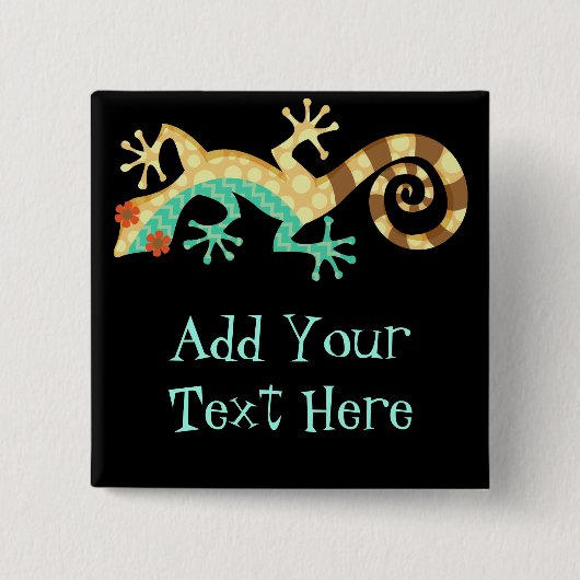 Dizzy Lizard - Custom Pin Button (Voorkant)