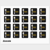 Dizzy Potsie Spoonie Vierkante Sticker (Vel)