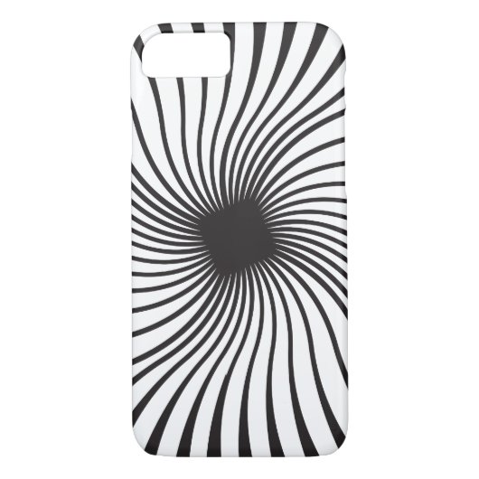 Dizzy spiraal in zwart-wit Case-Mate iPhone case (Achterkant)