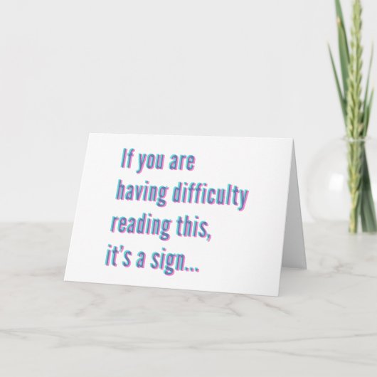 Dizzy Verjaardagsbericht Kaart (Voorkant)