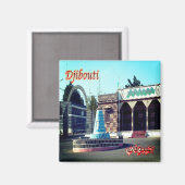 DJ005 DIKHIL, Bernard Square, Djibouti, Fridge Magneet (Voorkant / Achterkant)