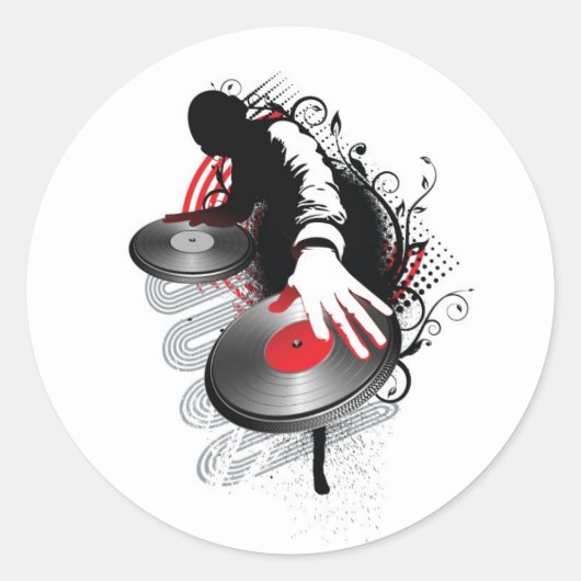 DJ-2 Classic ronde sticker (Voorkant)