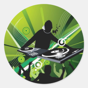 dj-3 ronde sticker