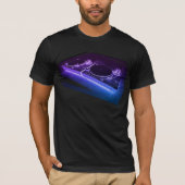 DJ 3D Neon Platenspeler T-shirt (Voorkant)