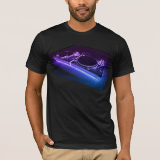 DJ 3D Neon Platenspeler T-shirt