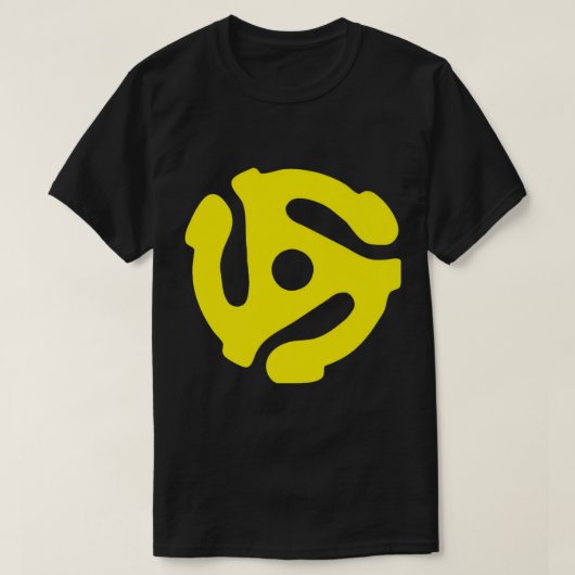 DJ 45-RPM ADAPTER -  spin 45 record past aan T-shirt (Design voorkant)