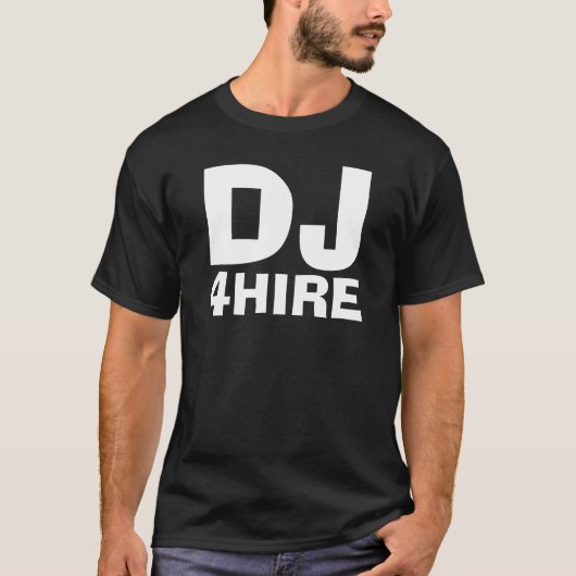 DJ, 4HIRE - Gepersonaliseerd T-shirt (Voorkant)