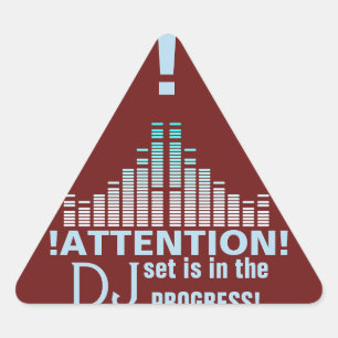 DJ aandacht grappig professioneel teken Sticker
