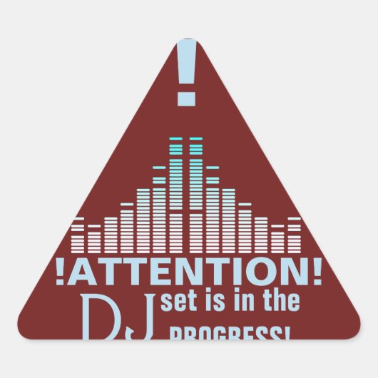 DJ aandacht grappig professioneel teken Sticker (Voorkant)