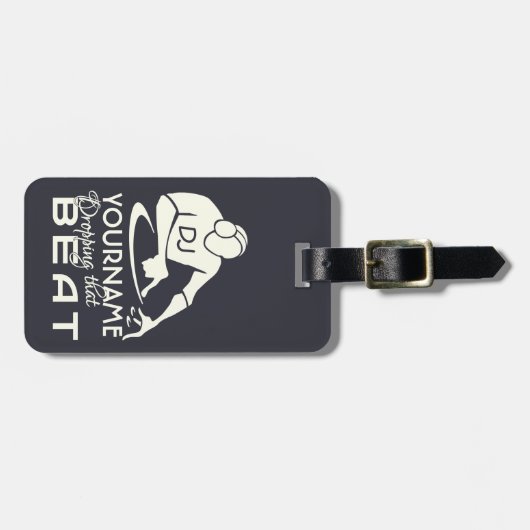 DJ aangepast bagagelabel (Voorkant horizontaal)