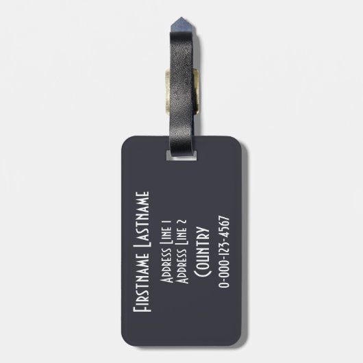 DJ aangepast bagagelabel (Achterkant verticaal)